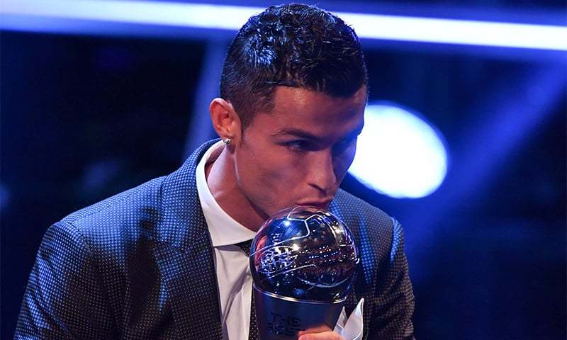 Ronaldo joins Messi as five-time champ of FIFA best player grant